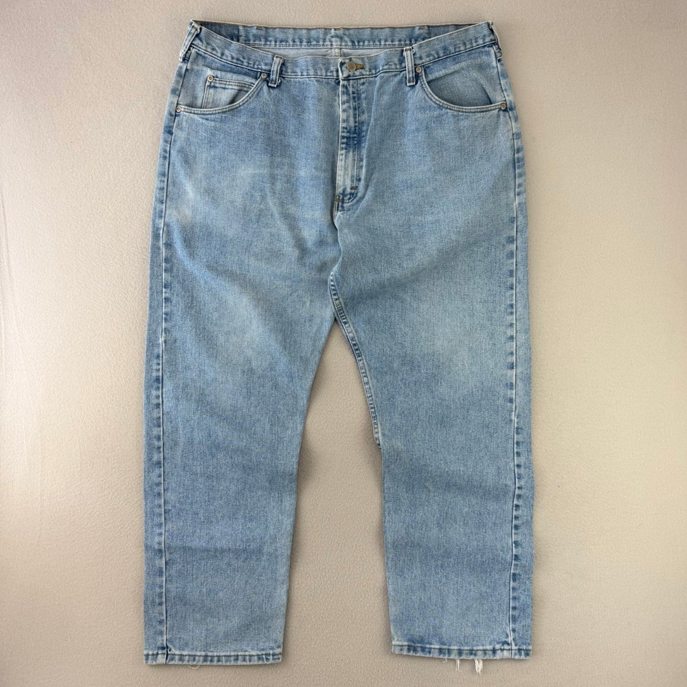 Wrangler Jeans Mens 42x30 Blue Regular Fit Straight Leg Cotton Denim 976T1SB‎
